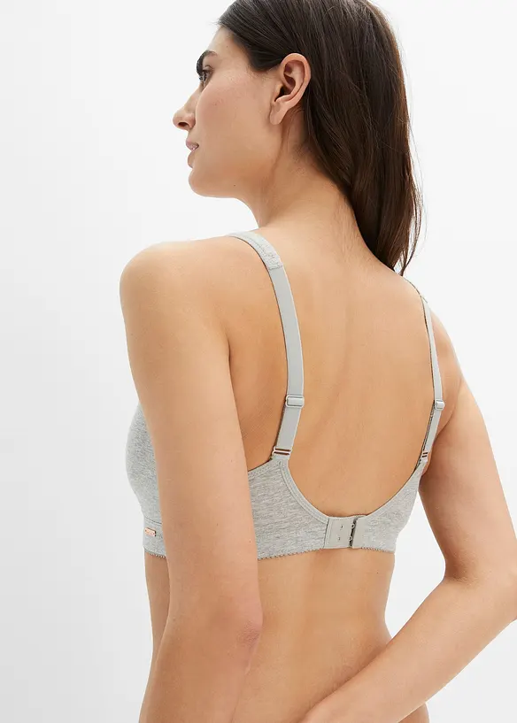 Lot de 2 soutiens-gorge coton moulés sans armatures, bonprix