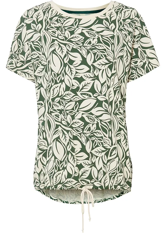 T-shirt court-long avec lien à nouer, bonprix