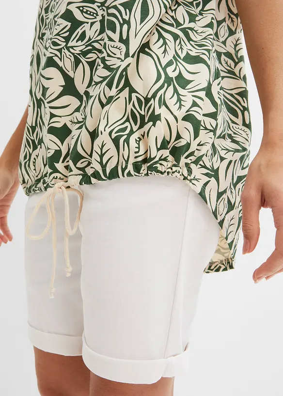 T-shirt court-long avec lien à nouer, bonprix