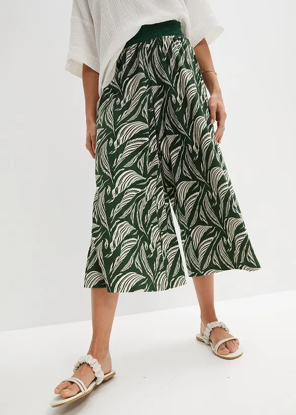 Pantalon large en jersey coton et viscose, bonprix