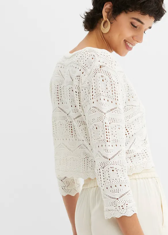 Boléro ajouré, manches 3/4, bonprix