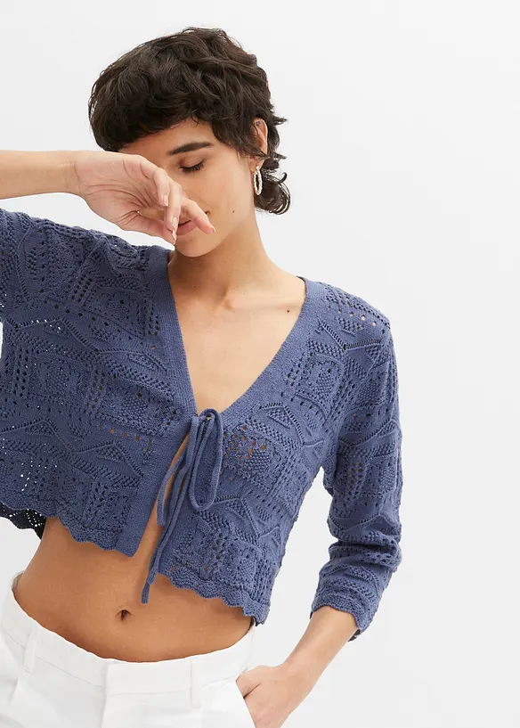 Bol&eacute;ro ajour&eacute;, manches 3/4, bonprix