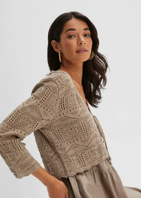 Boléro ajouré, manches 3/4, bonprix