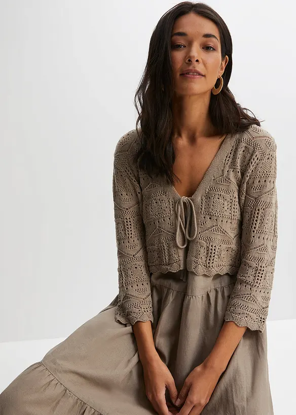 Boléro ajouré, manches 3/4, bonprix