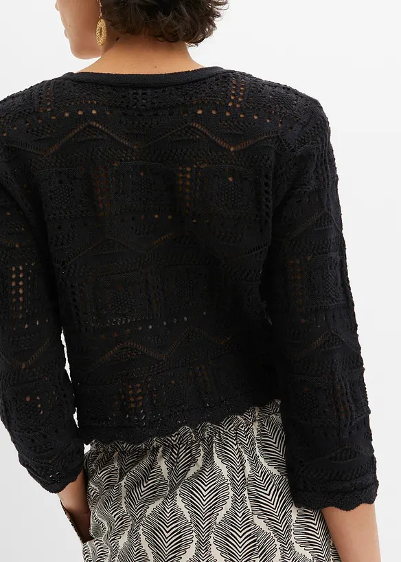 Boléro ajouré, manches 3/4, bonprix