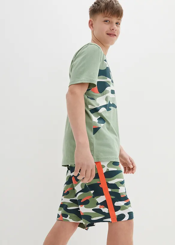 T-shirt et bermuda garçon 100% coton (ens. 2 pces), bonprix