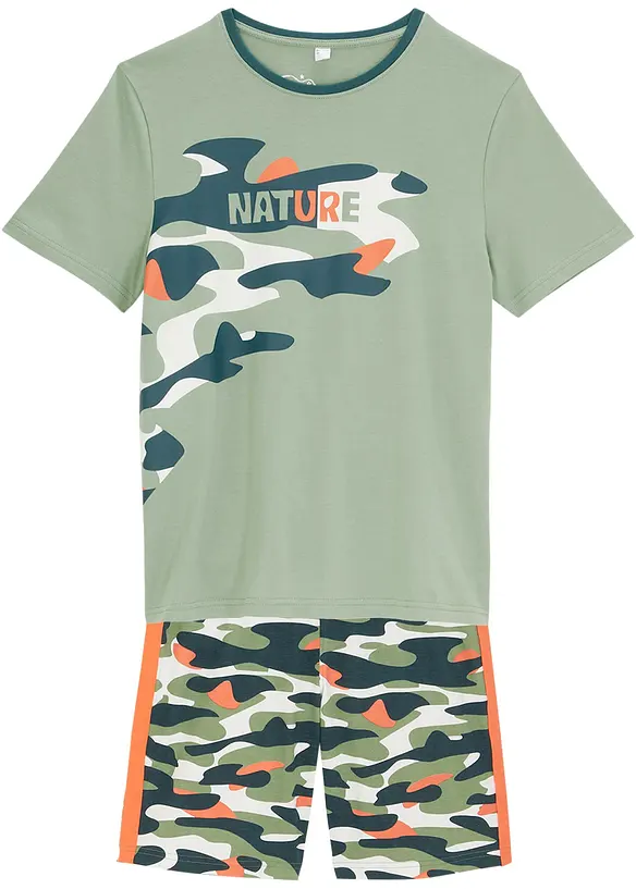 T-shirt et bermuda garçon 100% coton (ens. 2 pces), bonprix