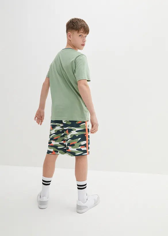 T-shirt et bermuda garçon 100% coton (ens. 2 pces), bonprix