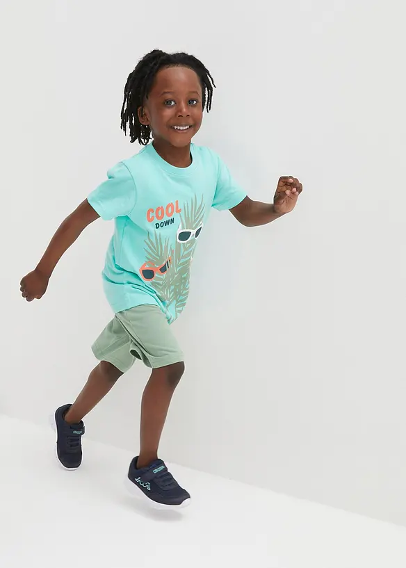 T-shirt et short 100% coton (ens. 2 pces), bonprix