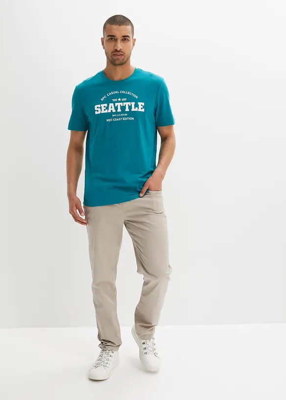 Lot de 2 T-shirts 100% coton, bonprix