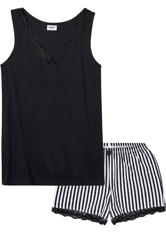 Pyjashort avec fine bordure dentelle, bonprix