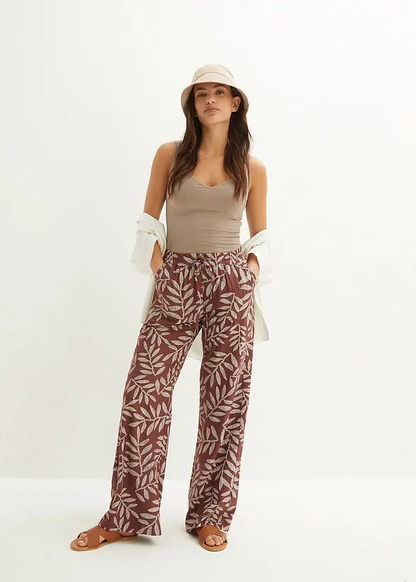 Pantalon palazzo imprimé, bonprix