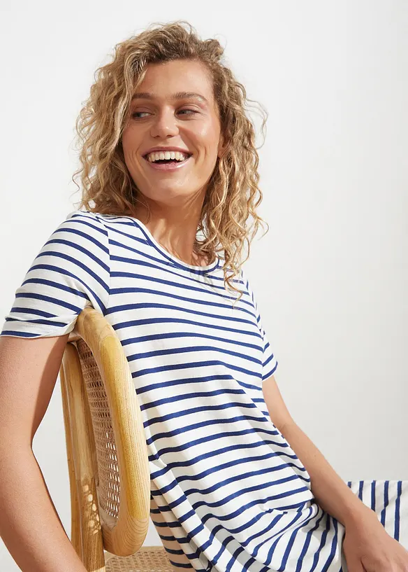 Robe fluide en coton flammé, bonprix