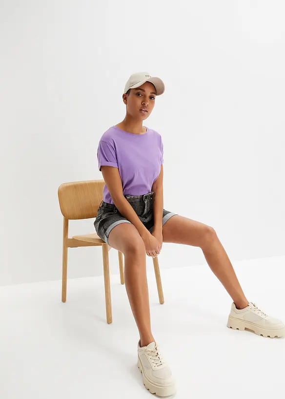 Short en jean paper bag, bonprix