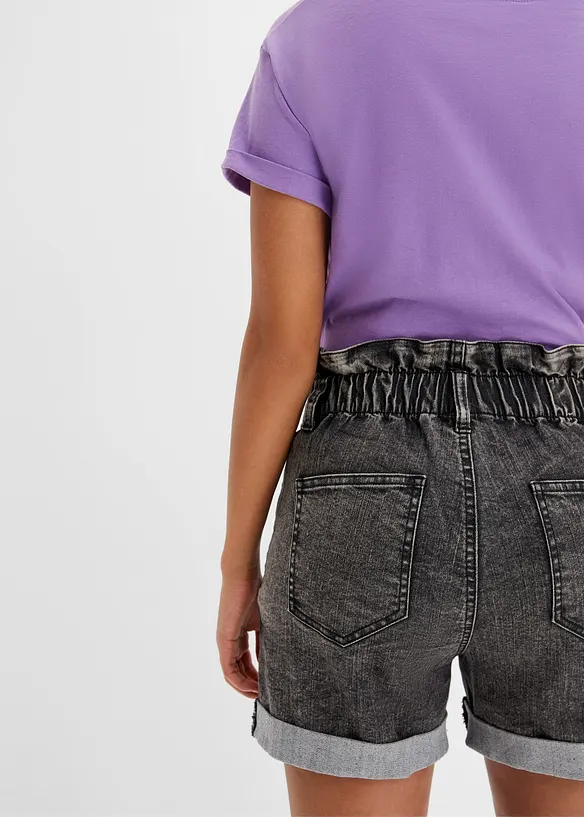 Short en jean paper bag, bonprix