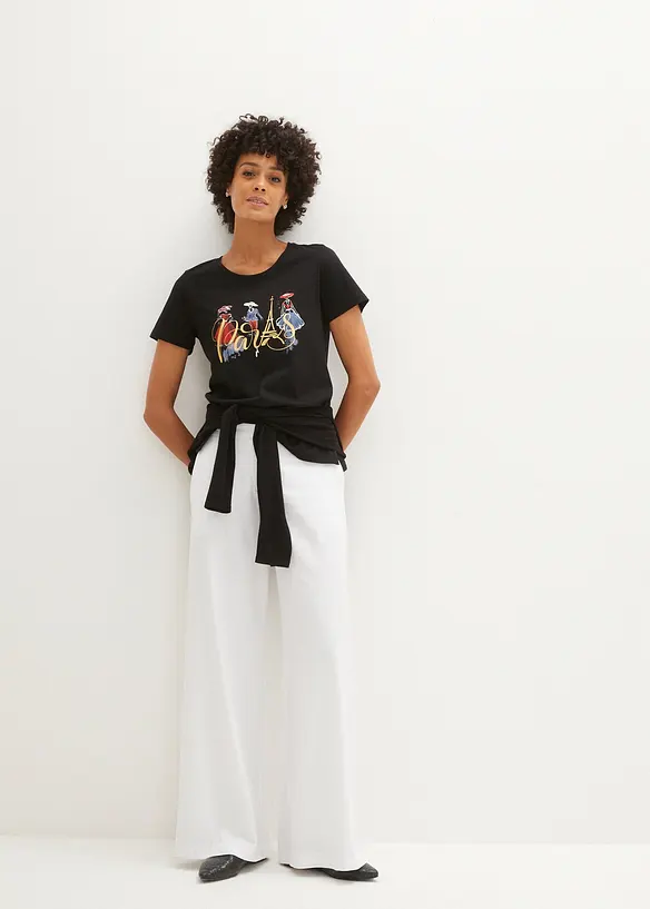 T-shirt avec imprim&eacute; devant, bonprix