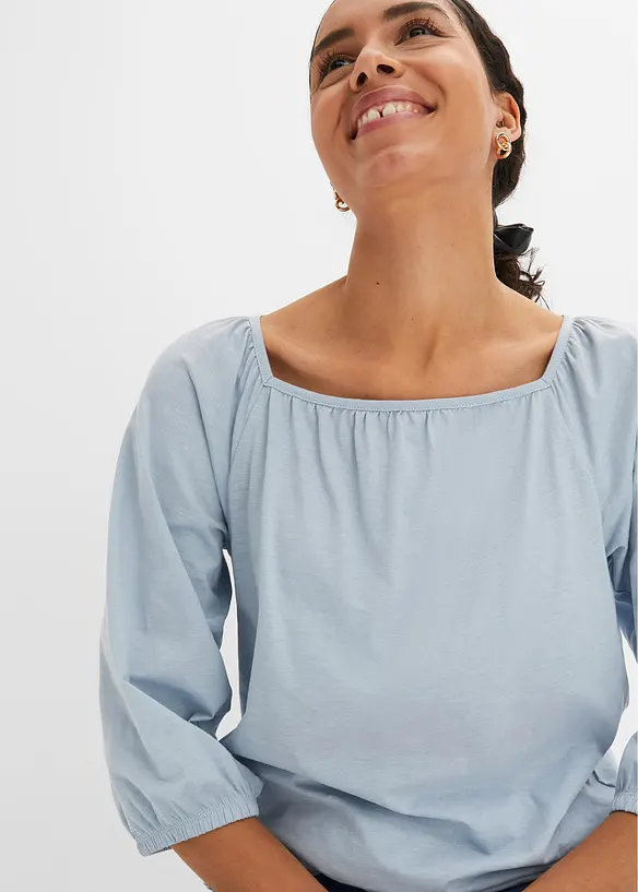 Blouse en jersey 100% coton, bonprix