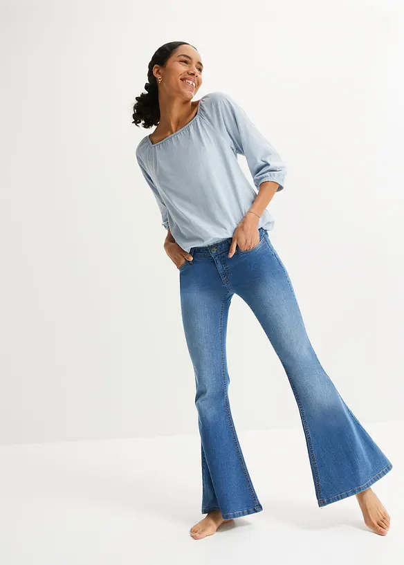 Blouse en jersey 100% coton, bonprix