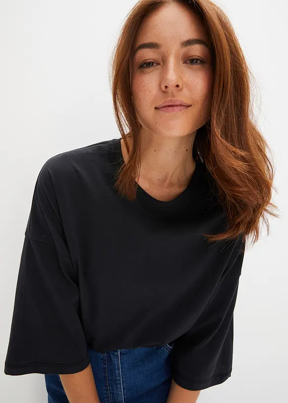 T-shirt oversize en coton extensible, bonprix