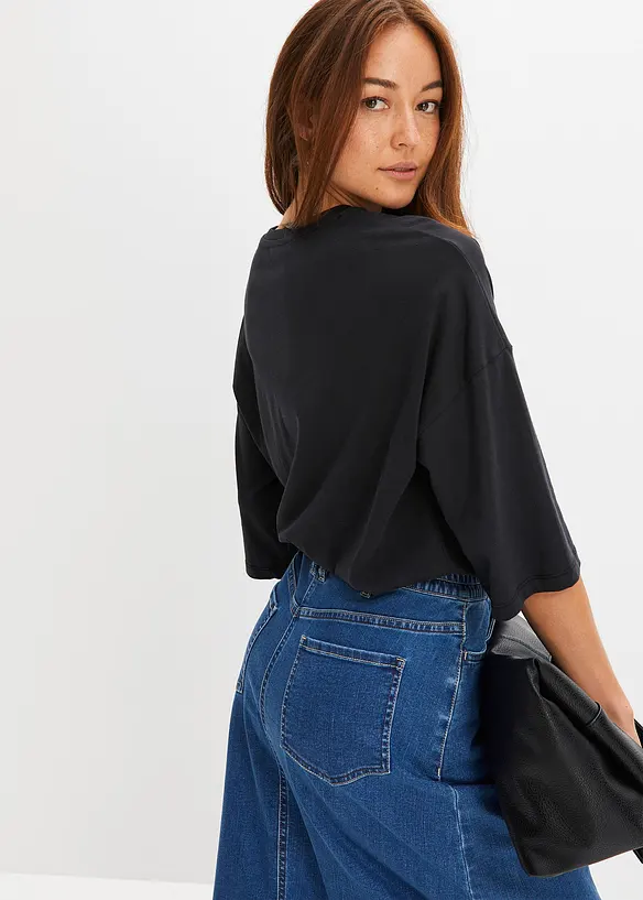 T-shirt oversize en coton extensible, bonprix