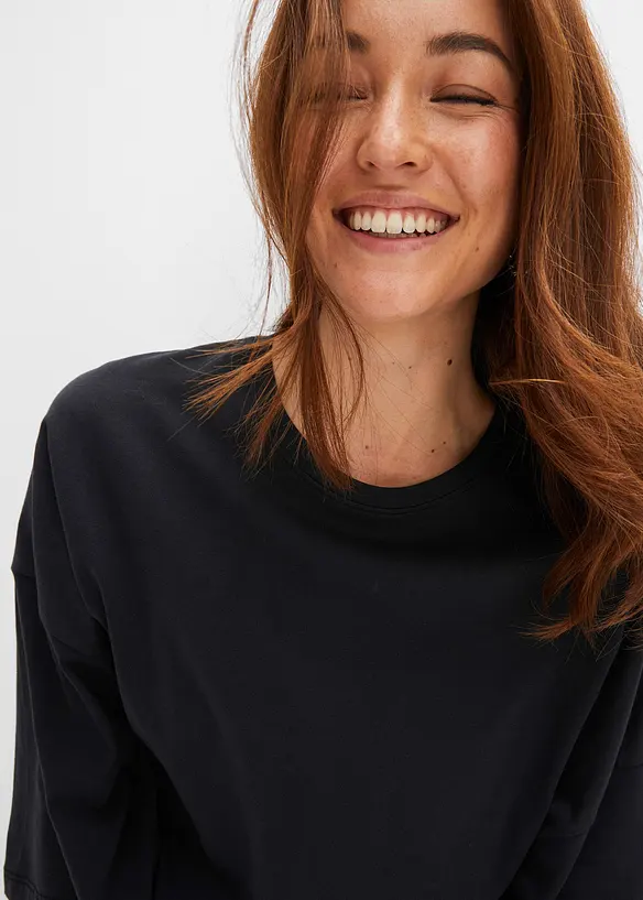 T-shirt oversize en coton extensible, bonprix