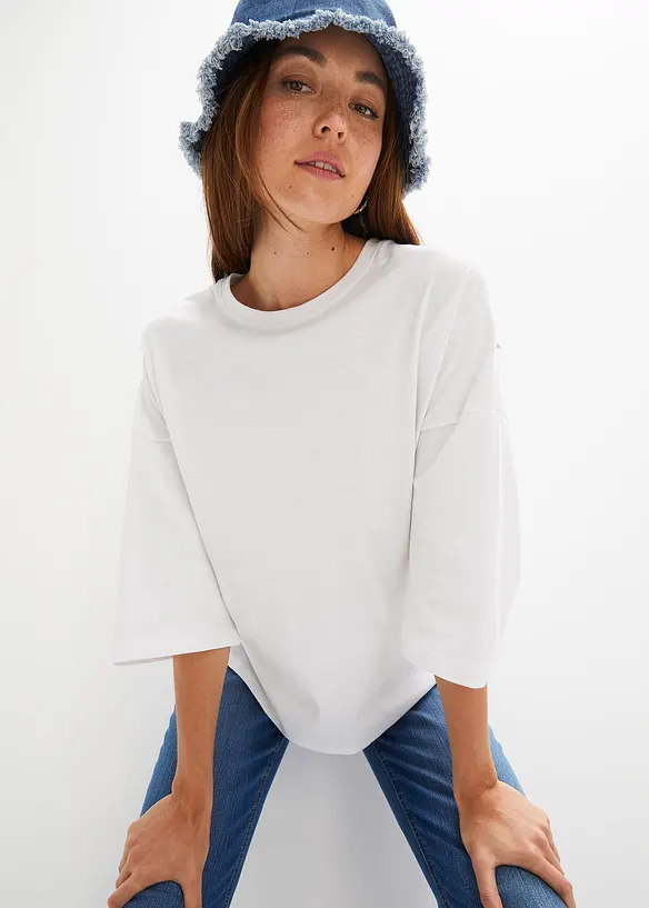 T-shirt oversize en coton extensible, bonprix