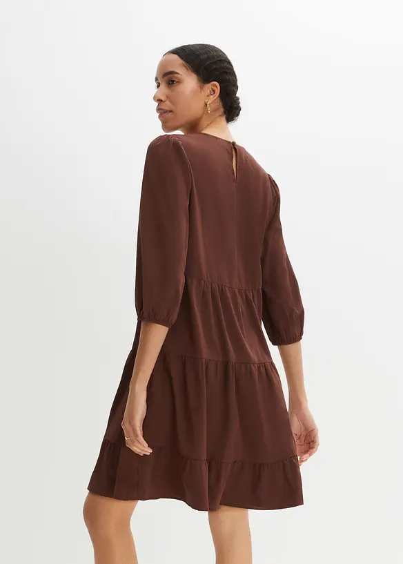 Robe en cr&ecirc;pe &agrave; volants, BODYFLIRT