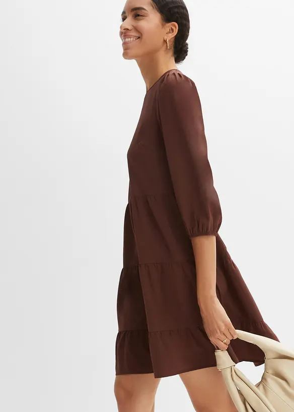 Robe en cr&ecirc;pe &agrave; volants, BODYFLIRT