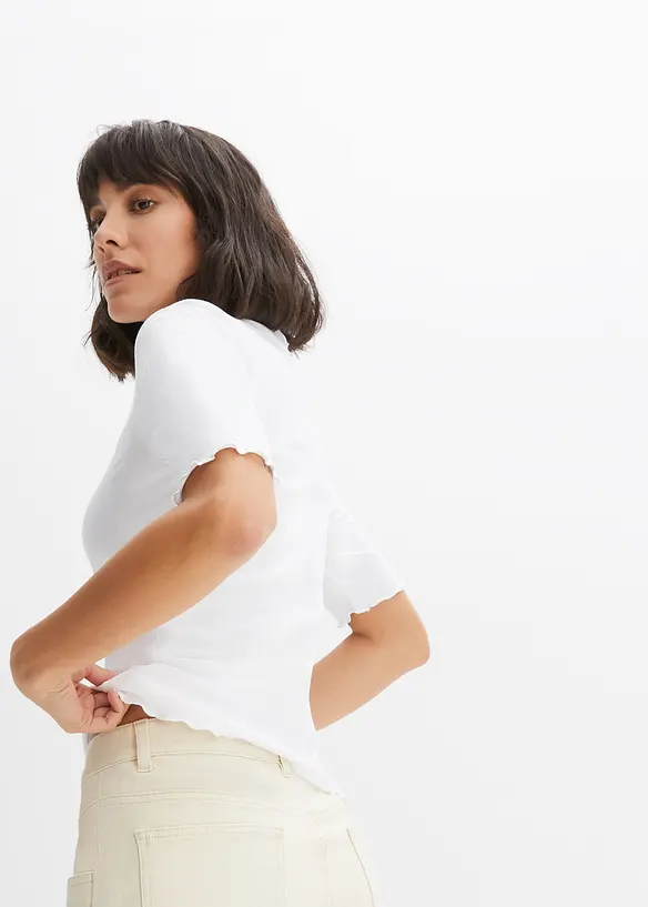 T-shirt c&ocirc;tel&eacute; mi-manches, BODYFLIRT