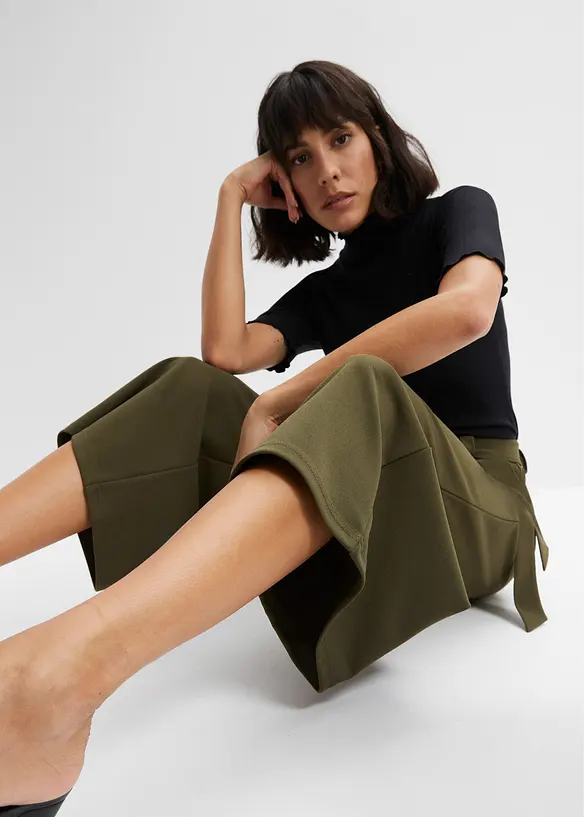 Pantalon 7/8 en crêpe jersey, BODYFLIRT