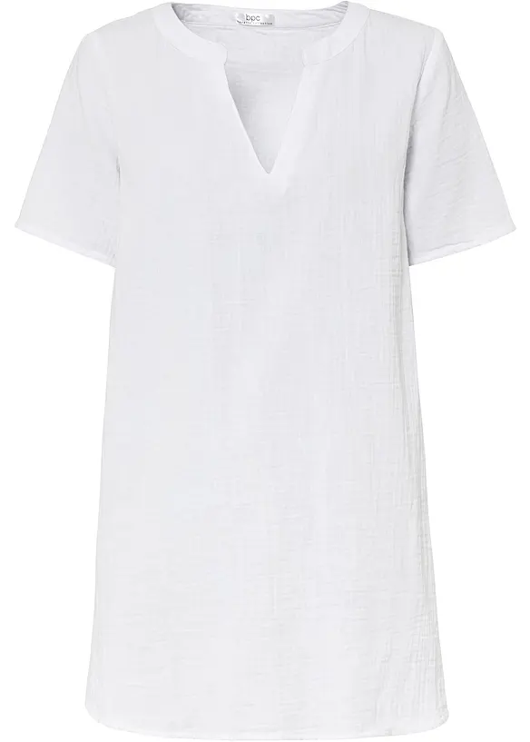 Tunique longue en gaze 100% coton, bonprix