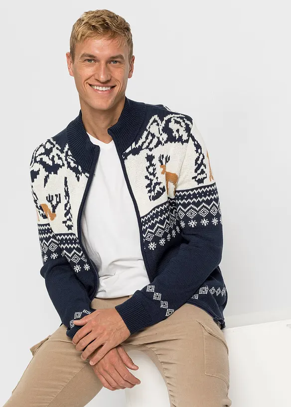 Gilet en maille norv&eacute;gien, bonprix