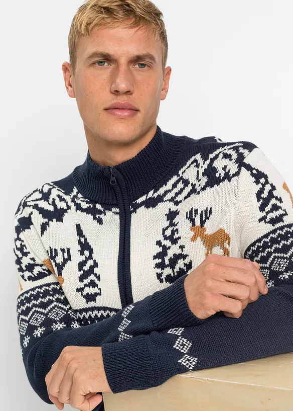 Gilet en maille norv&eacute;gien, bonprix