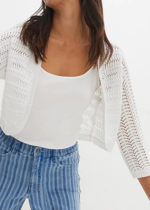 Boléro en crochet, manches coudes, bonprix