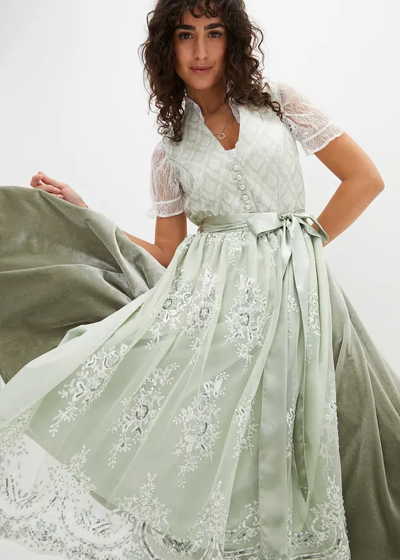 Dirndl avec jacquard et broderie (ens. 2 pces), bonprix