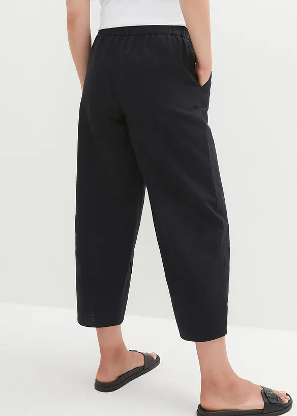 Pantalon 3/4 aérien en lin mélangé, bonprix