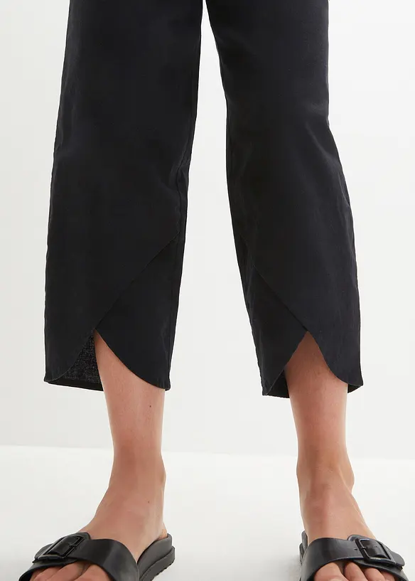 Pantalon 3/4 aérien en lin mélangé, bonprix