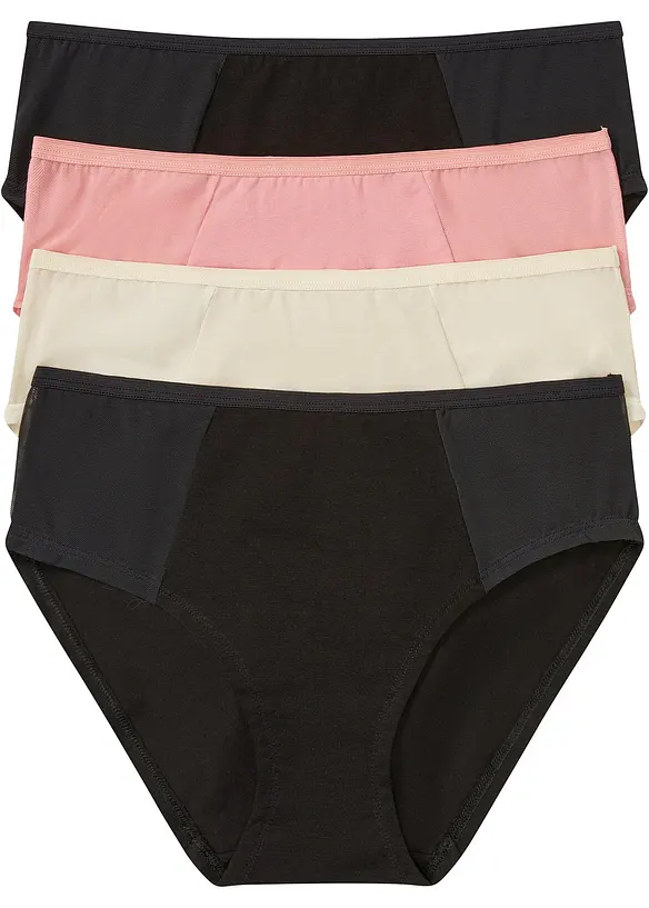 Lot de 4 slips Maxi en coton majoritaire, bonprix