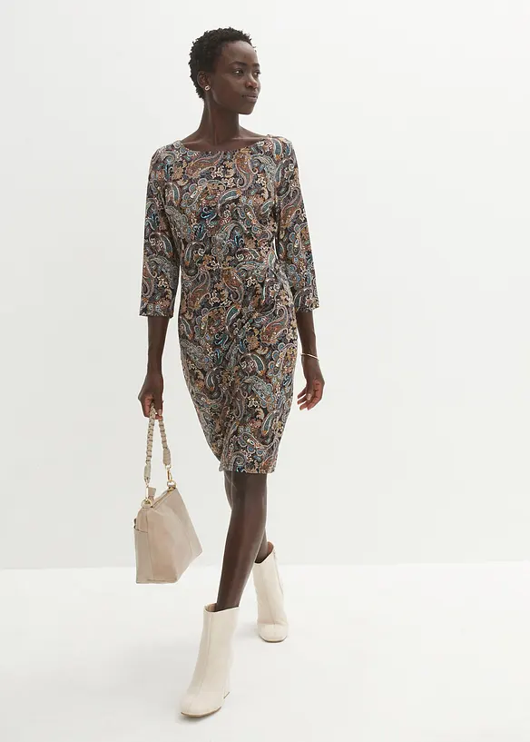 Robe en jersey &agrave; imprim&eacute; paisley, bonprix