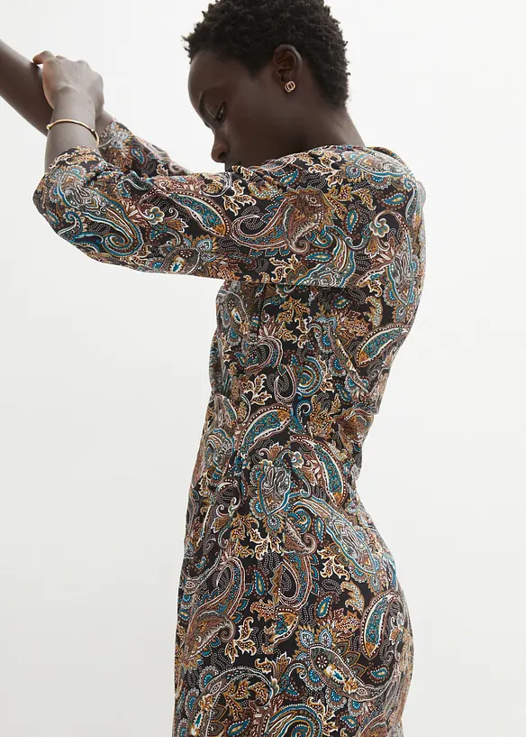 Robe en jersey &agrave; imprim&eacute; paisley, bonprix