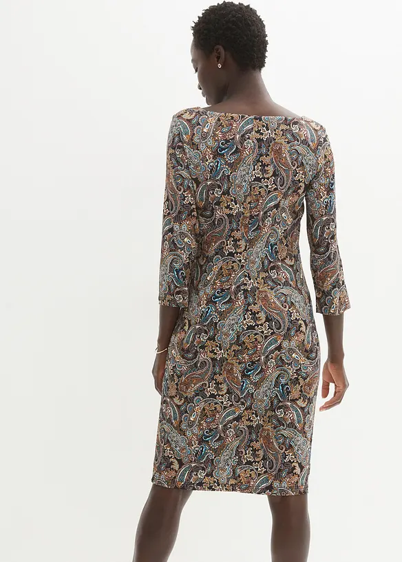 Robe en jersey &agrave; imprim&eacute; paisley, bonprix