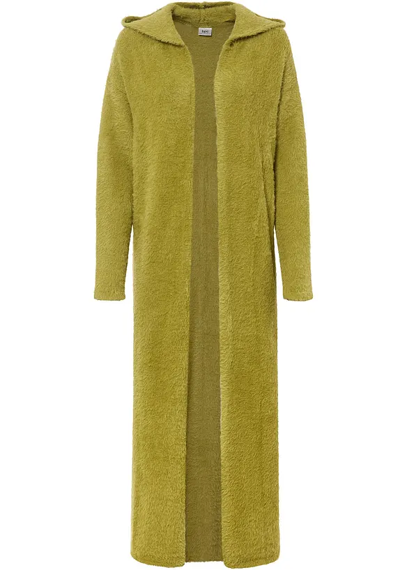 Long gilet en maille duveteuse, bonprix