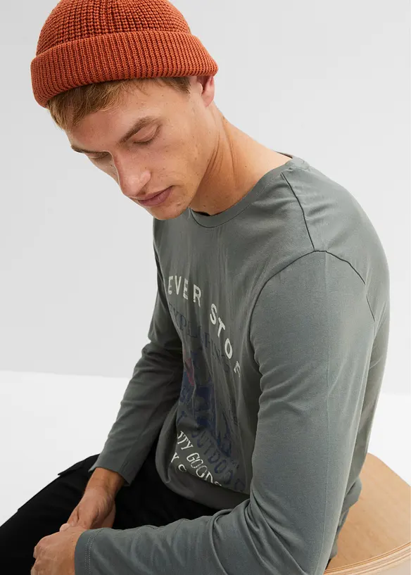 Lot de 2 T-shirts manches longues, bonprix