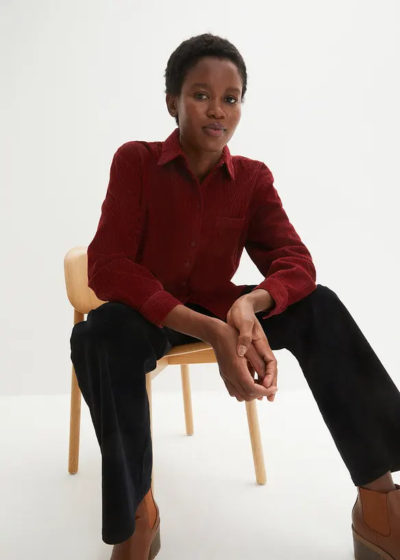 Chemise en velours côtelé 100% coton, bonprix