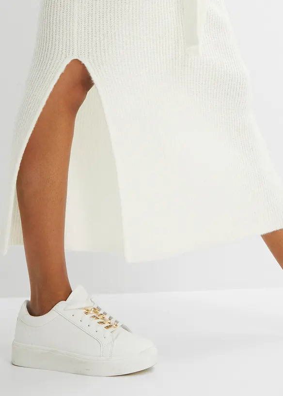 Robe longue en maille avec ceinture (ens. 2 pces), bonprix