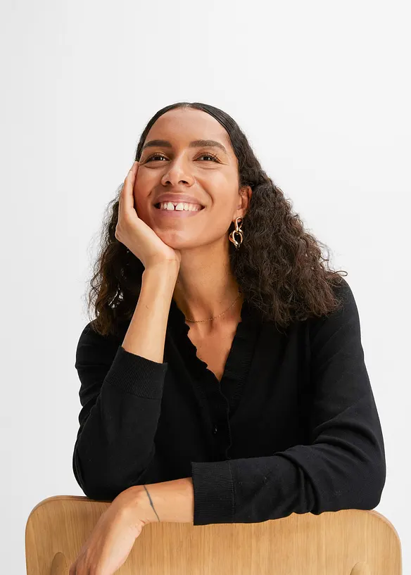 Gilet fluide en fine maille, bonprix