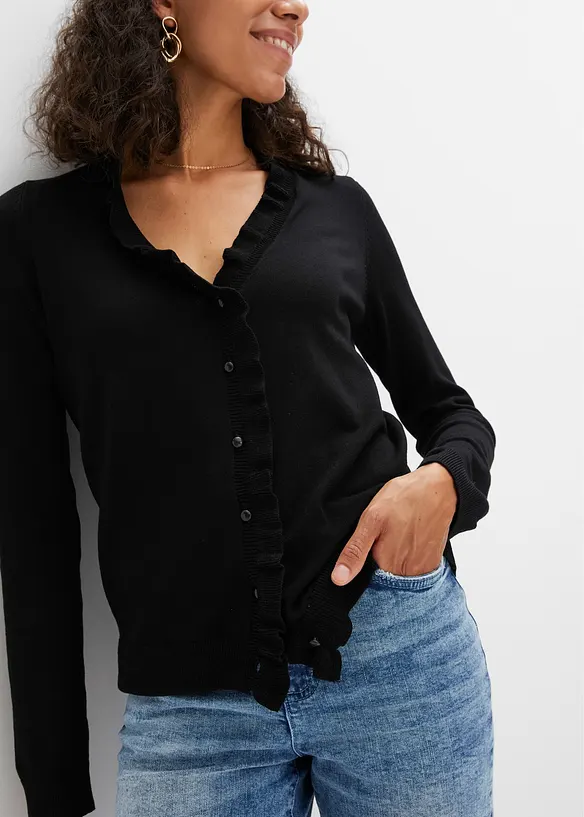 Gilet fluide en fine maille, bonprix