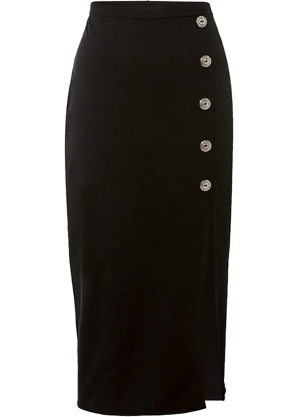 Jupe crayon à patte de boutonnage, bonprix