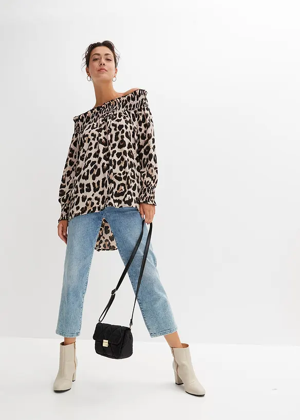 Blouse plus longue au dos, bonprix