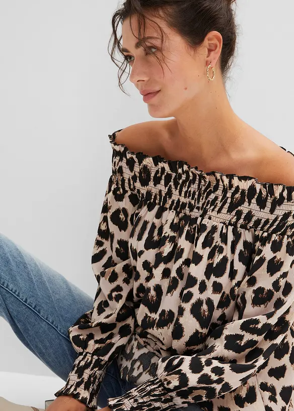 Blouse plus longue au dos, bonprix